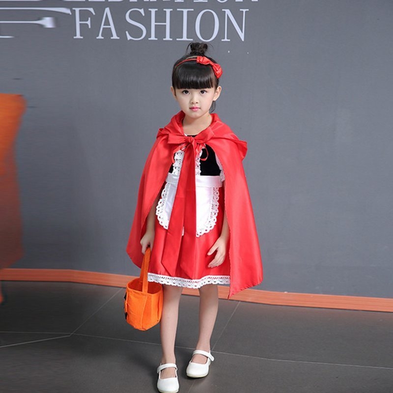 Little-Red-Riding-Hood-Costume-For-Girls-Children-Kids-Halloween-Costume-Party-Dress-Fancy-Dress-Cloak